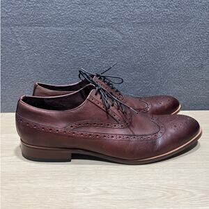 Blake McKay Leather Wingtip Oxford Brown Dress Shoes Mens Size 13